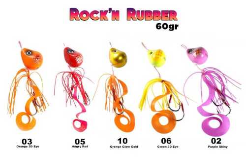 Fujin Rockn Rubber 60 Gr Tai Rubber Set TAI RUBBER & SLIDER JIG Fujin