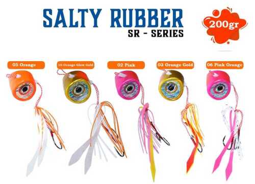 Fujin Salty Rubber SR 200 Gr Tai Rubber Set TAI RUBBER & SLIDER JIG Fujin