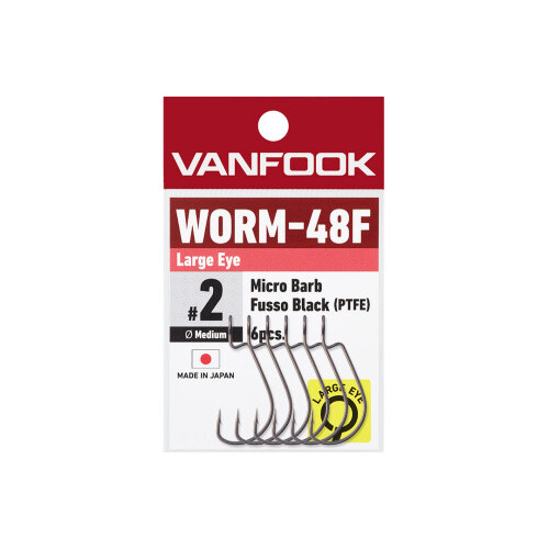 Vanfook Worm-48F Large Eye FS BK Offset İğne