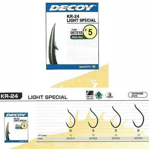 Decoy KR-24 Light Special Black Nickel Olta Kancası Yemli Olta İğneleri Decoy