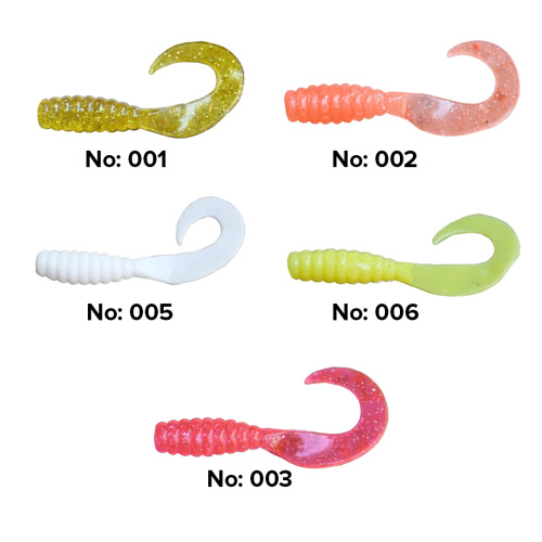 River Twister Tail 6 Cm 10 Adet Silikon Yem