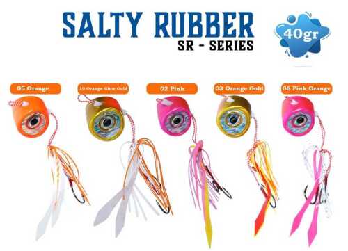 Fujin Salty Rubber SR 40 Gr Tai Rubber Set TAI RUBBER & SLIDER JIG Fujin