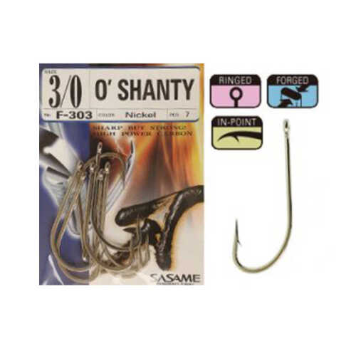 Sasame F-303 O Shanty Serisi Olta İğnesi Yemli Olta İğneleri Sasame
