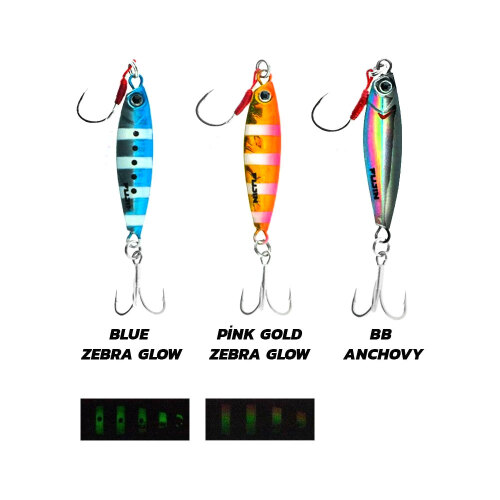 Fujin Jig-X Trio 3 Adet 7 Gr Micro Jig Yem TR1 Mix JIG YEM Fujin