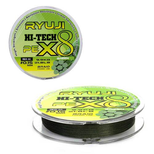 Ryuji Hi-Tech X8 150 Mt Green İp Misina