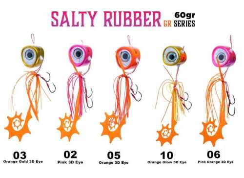 Fujin Salty Rubber Gr 60 Gr Tai Rubber Set TAI RUBBER & SLIDER JIG Fujin