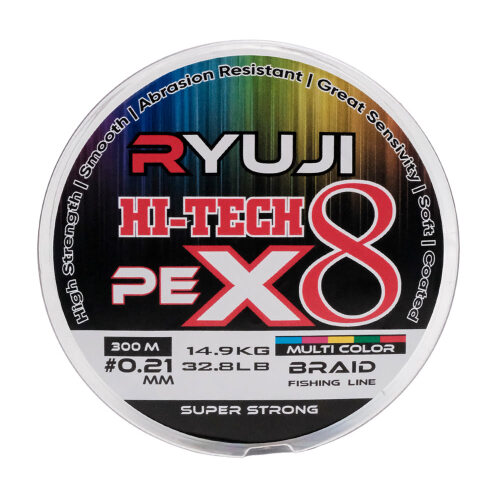 Ryuji Hi-Tech X8 300 Mt Multi Color İp Misina ÖRGÜ İPLER Ryuji