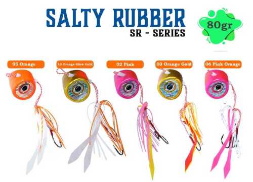 Fujin Salty Rubber SR 80 Gr Tai Rubber Set TAI RUBBER & SLIDER JIG Fujin