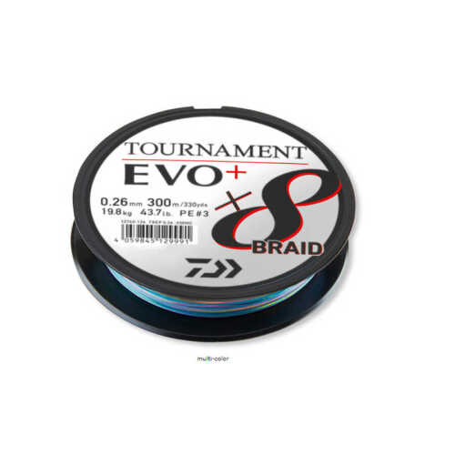 Daiwa Tournament EVO+ 8B 300 Mt. Multicolor İp Misina