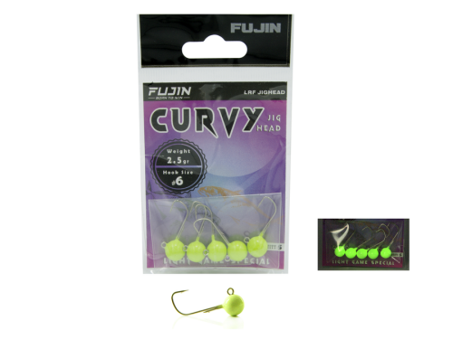 Fujin Curvy Lemon Glow Lrf Jig Head JIGHEAD | ZOKALAR Fujin