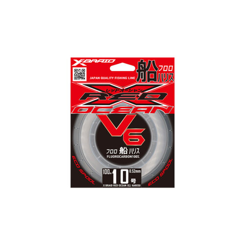 XBraid Red Ocean V6 100 Mt FC Fluorocarbon Leader