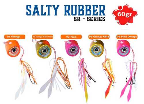 Fujin Salty Rubber SR 60 Gr Tai Rubber Set TAI RUBBER & SLIDER JIG Fujin